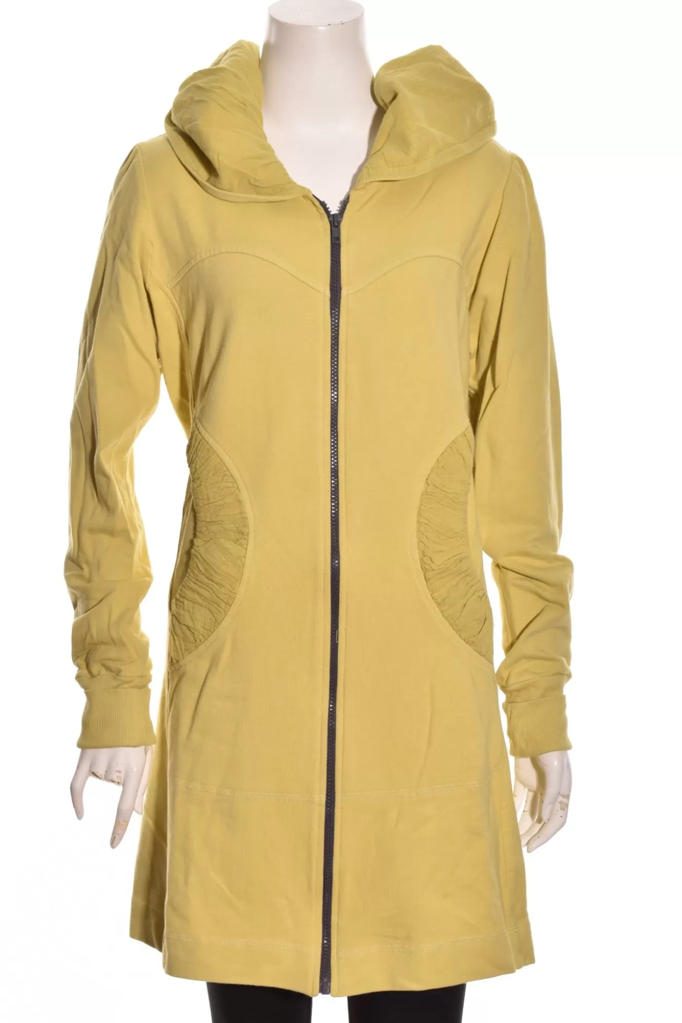 * Hoodie>Color Me Cotton. Zip Front Long Hoodie. Tarragon