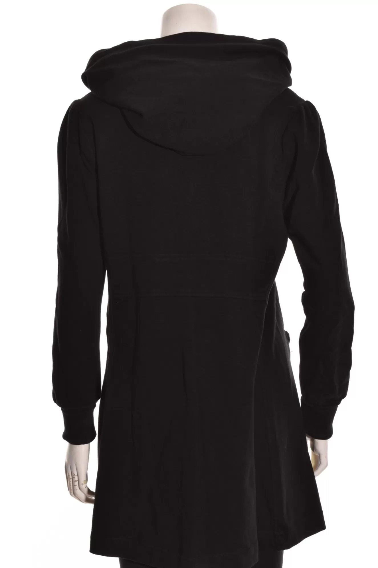 * Hoodie>Color Me Cotton. Zip Front Long Hoodie. Black