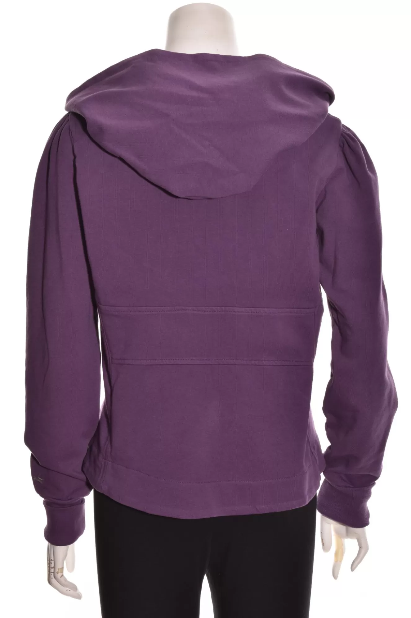 * Hoodie>Color Me Cotton. Zip Front Short Hoodie. Aubergine