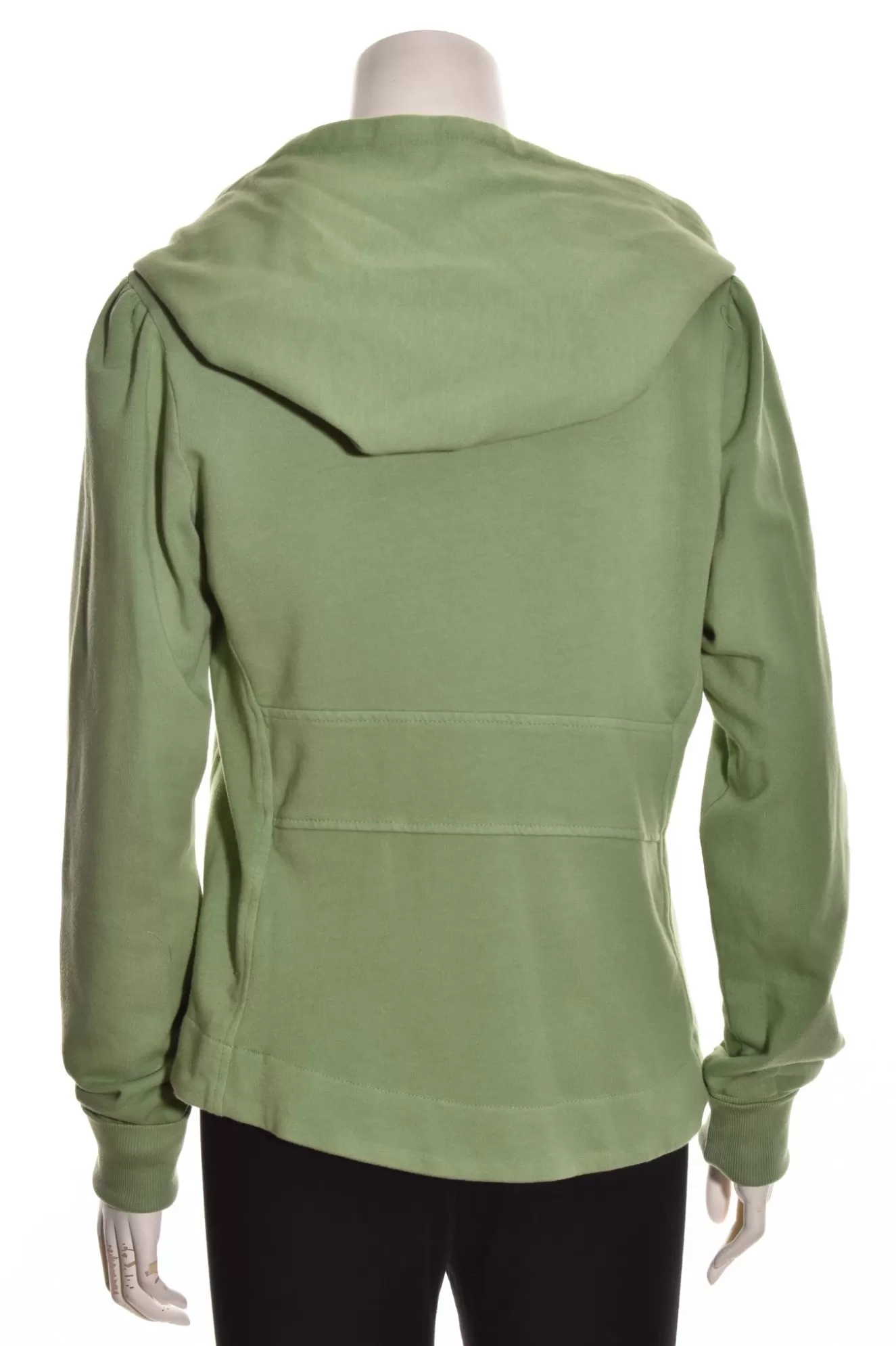 * Hoodie>Color Me Cotton. Zip Front Short Hoodie. Piquant-Green