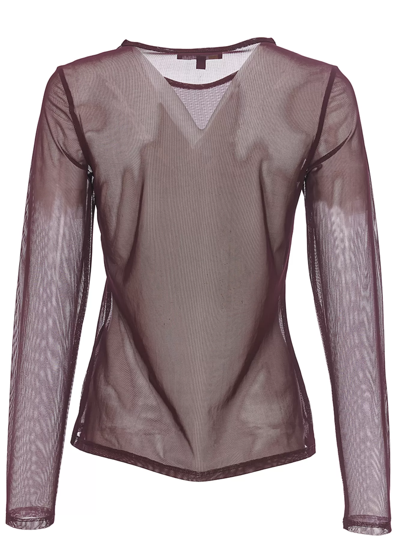 * Tees>Kozan. Mika Tee In Wine Mesh. Wine-Mesh